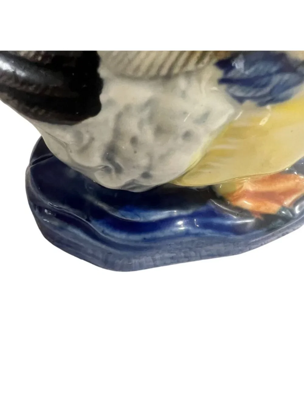 Hand-Painted Ceramic Duck Figurine Vase/Planter Made In Japan Collectible Décor